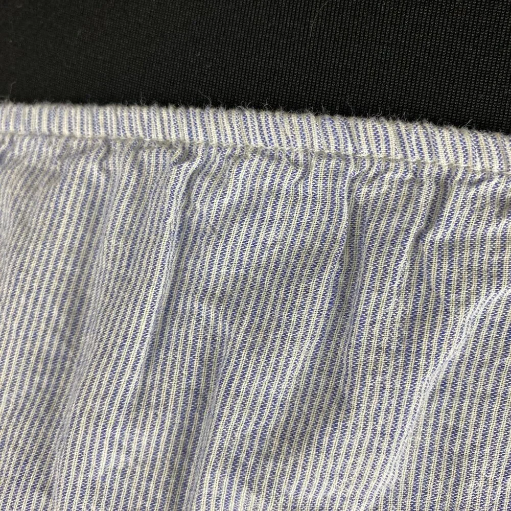 Brandy Melville Off The Shoulder Crop Top One Size Blue White Striped Beach Boho - Picture 11 of 16